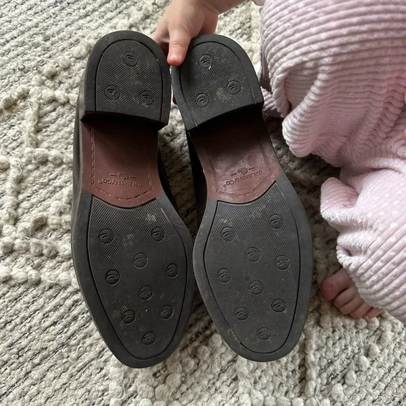 G.H. Bass & Co. Stacked Heel Brown Loafers - Picture 8 of 10